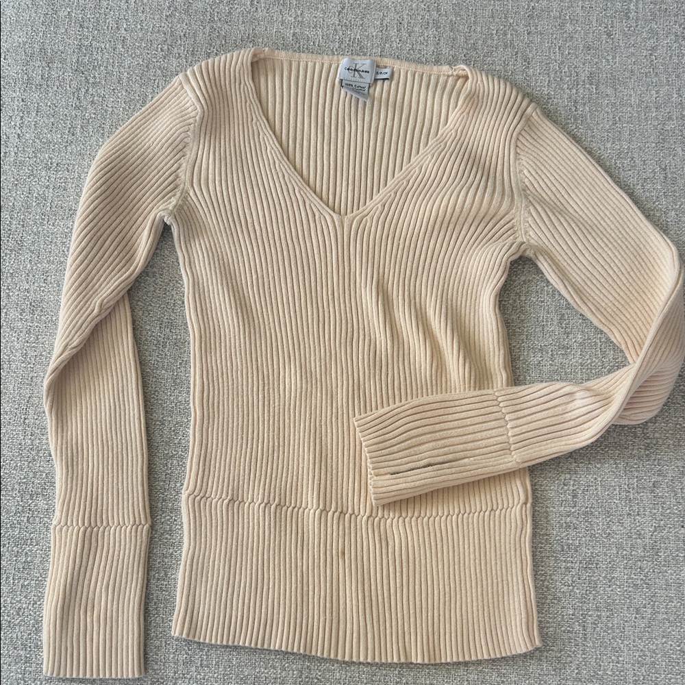 Calvin Klein V-Neck Sweater - Beige